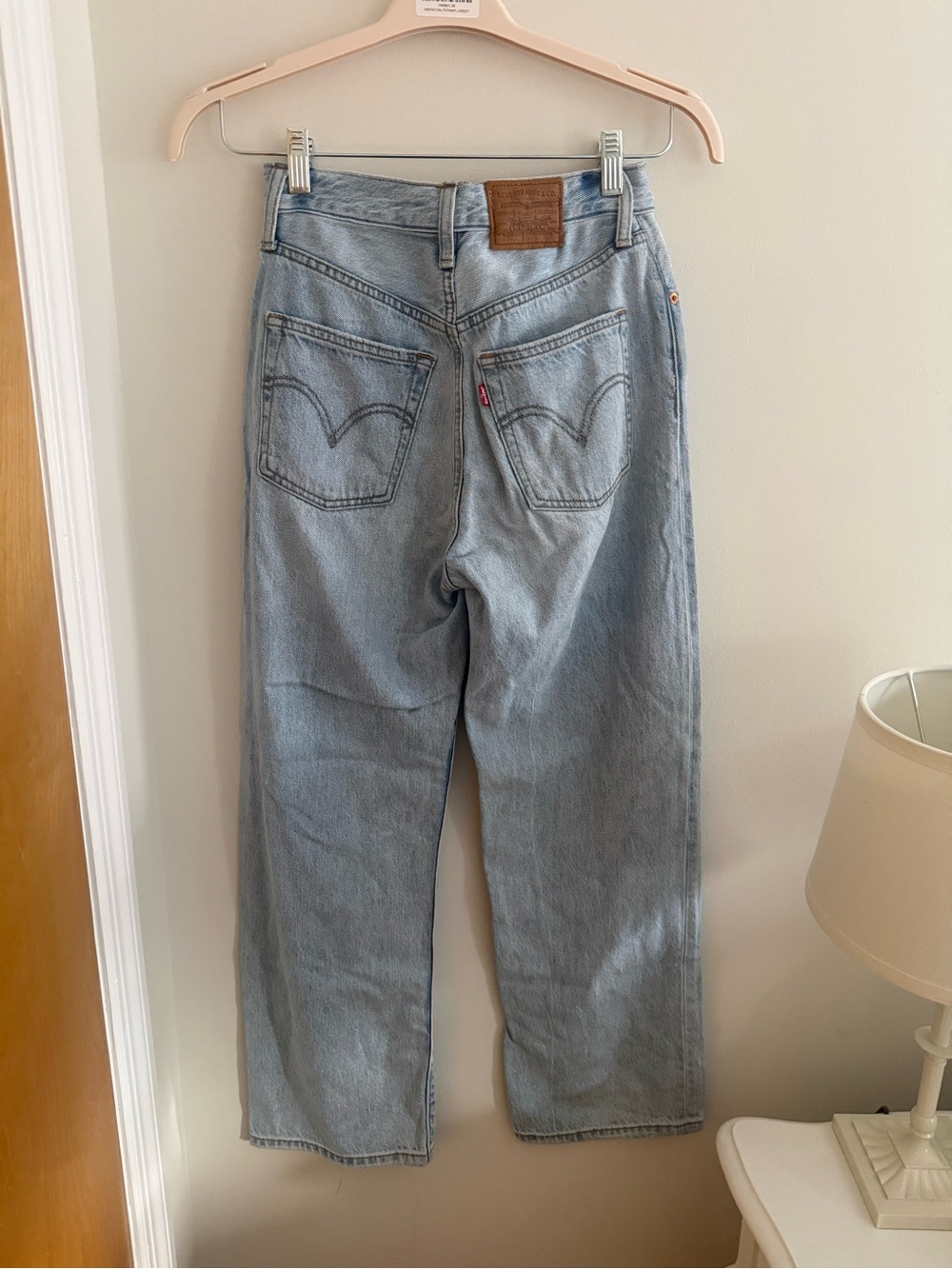 Levi's Light Blue High Rise Wide Leg Jeans - Picture 4 of 8